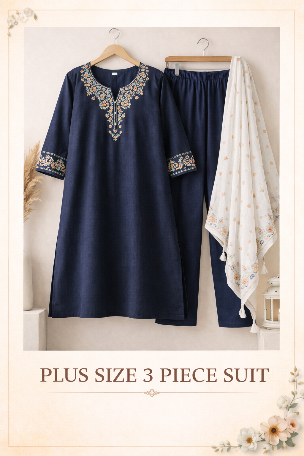 Plus Size 3 Piece Suit