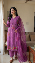 Gulnaar Floral Organza Set