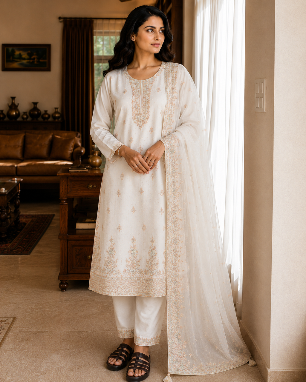Shehzadi Organza Embroidered Set