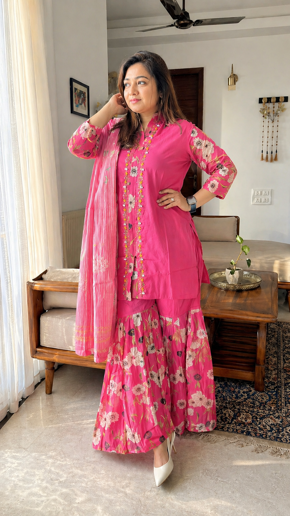 Phulkari Sharara Set
