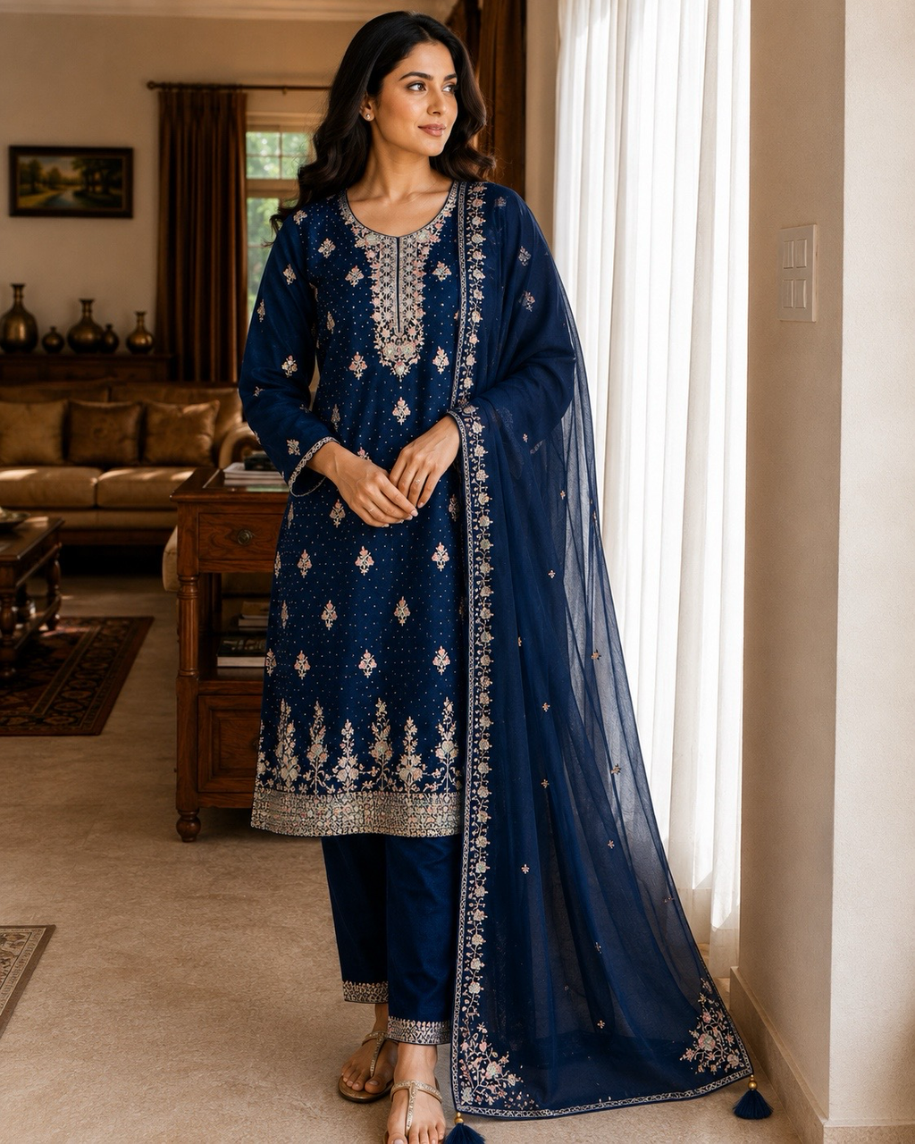 Shehzadi Organza Embroidered Set