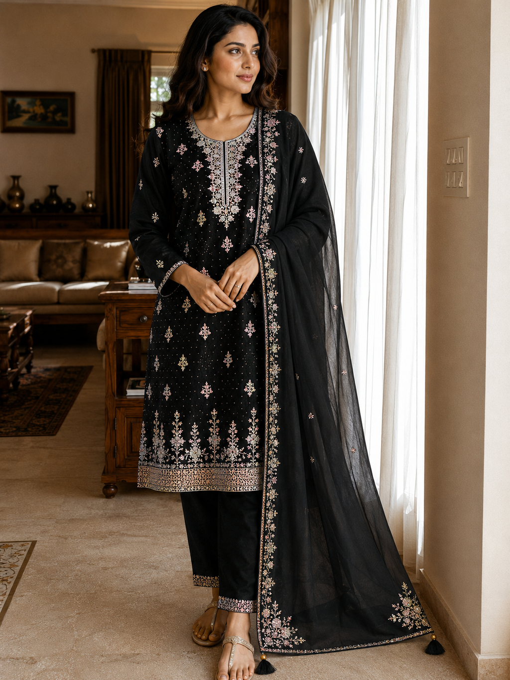 Shehzadi Organza Embroidered Set
