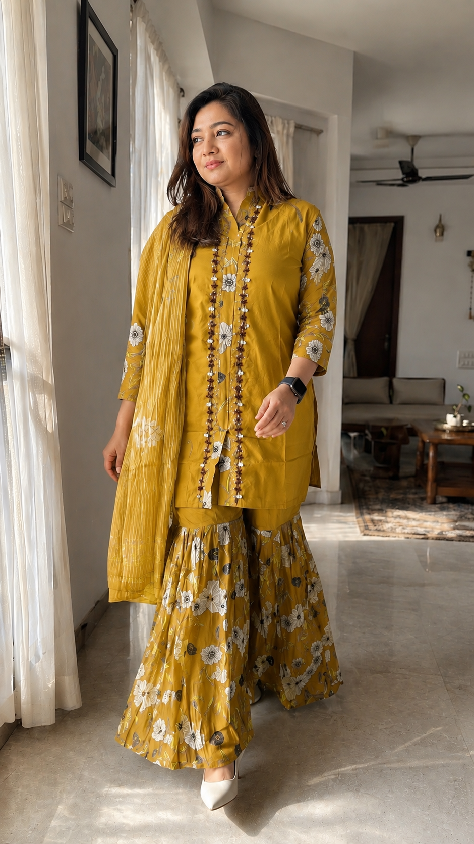 Phulkari Sharara Set
