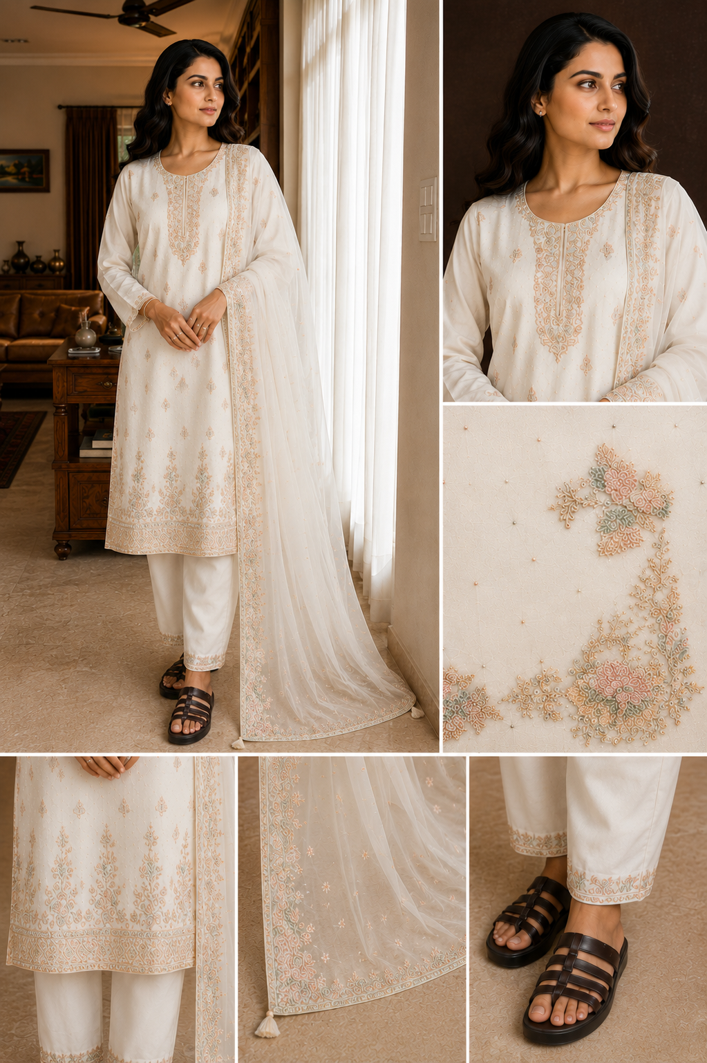 Shehzadi Organza Embroidered Set