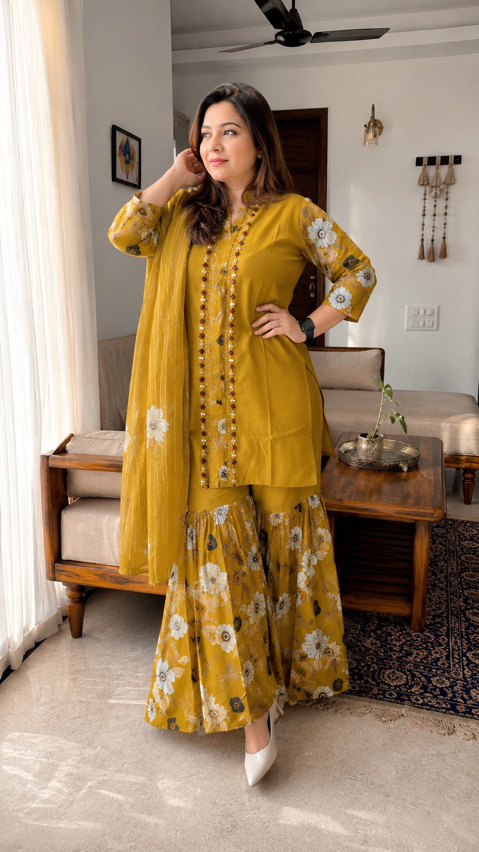 Phulkari Sharara Set
