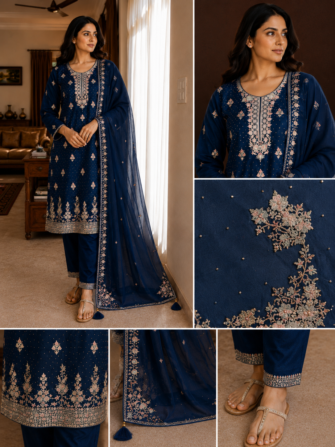Shehzadi Organza Embroidered Set