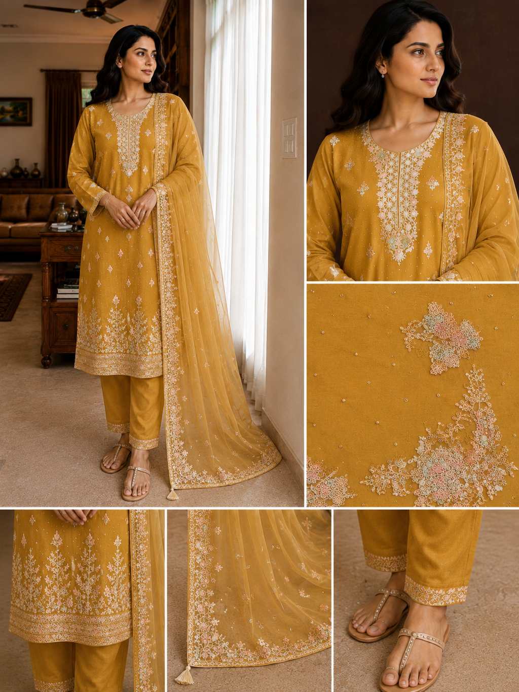 Shehzadi Organza Embroidered Set