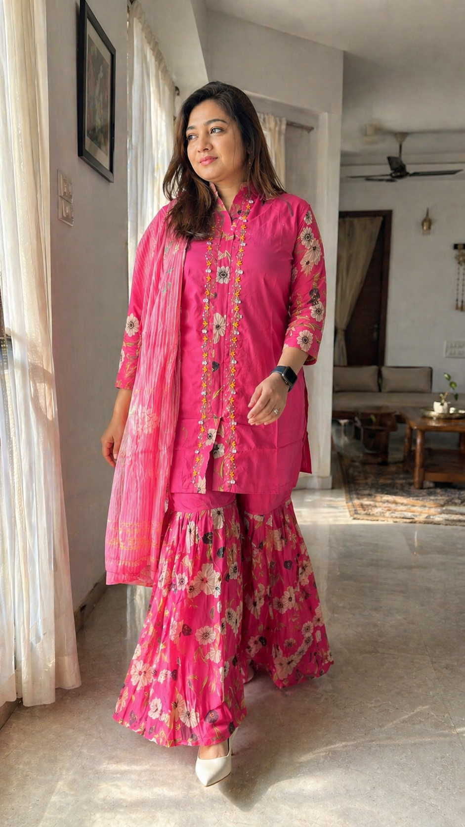 Phulkari Sharara Set